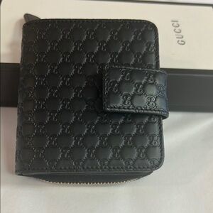 Gucci Black Embossed Leather Wallet